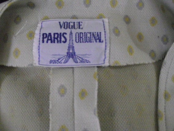 Vintage jacket by Vogue Paris Original cream gree… - image 5