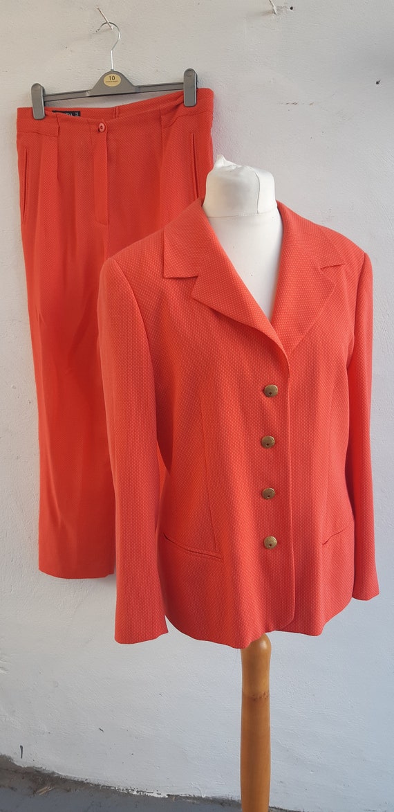 Vintage 90s Escada Margaretha Ley Trouser Suit Pa… - image 1