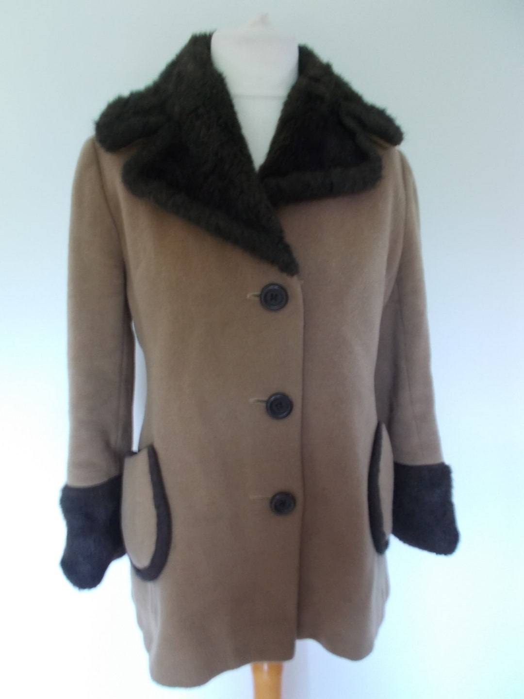 Vintage Womens Camel Coat 60s 70s Daphne Raven of London Wool - Etsy