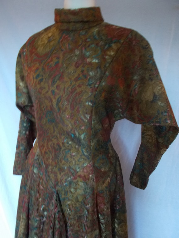 Vintage dress 50s 60s Jenny Lindop green lace dres