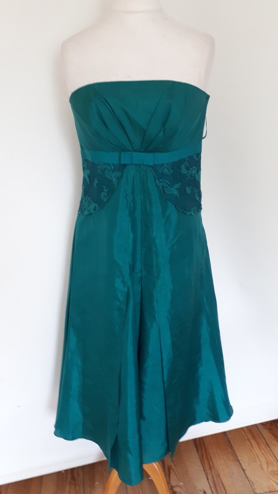 Vintage Dress 90s Strapless Monsoon 