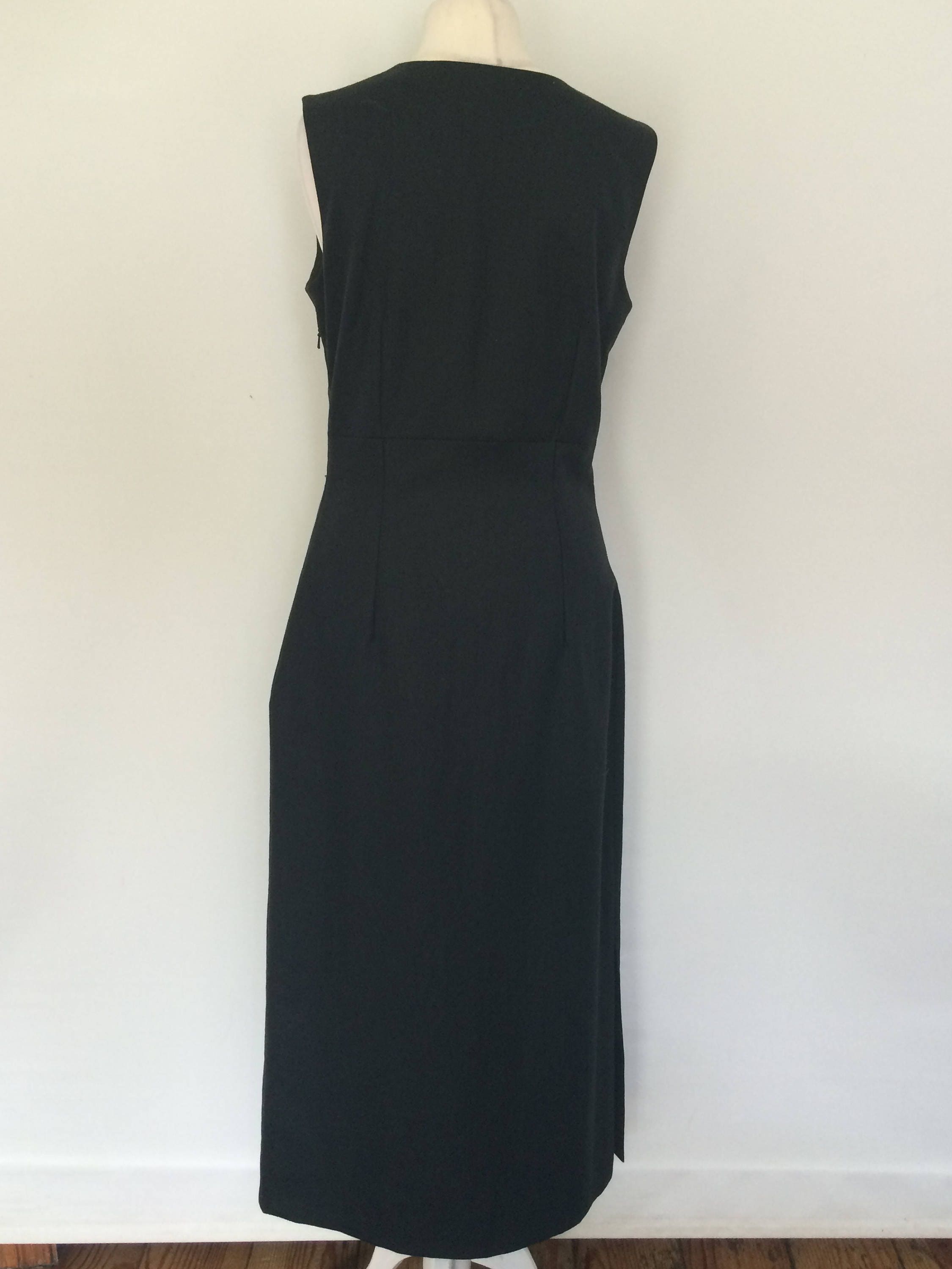 Vintage 90s Black Maxi Evening Dress by Yellow Hammer Size - Etsy UK