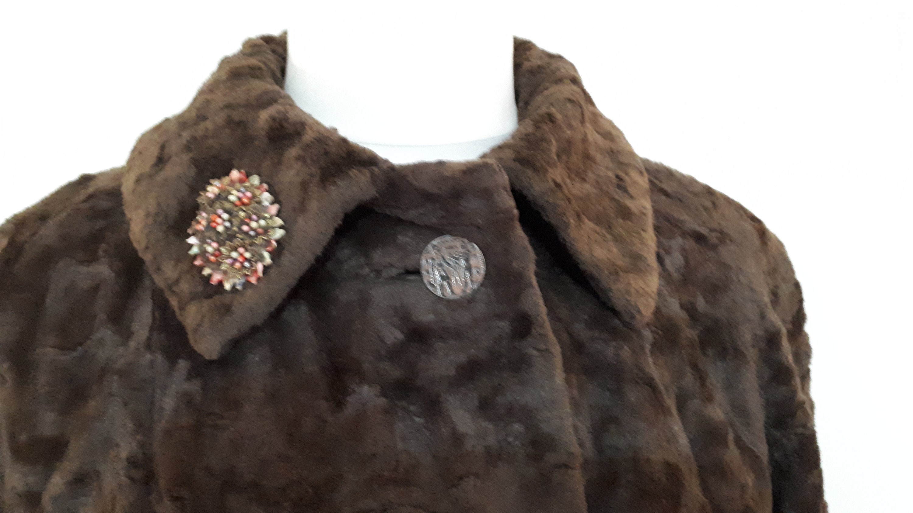 1920s faux fur coat