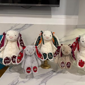 Custom College Jellycat for large school where fabric is available