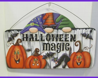 Halloween Gnome Wall Plaque