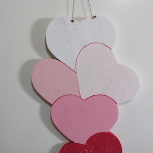 Tumbling Hearts,wall decor, door decoration, teacher gift,