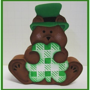 Teddy Bear holding Shamrock
