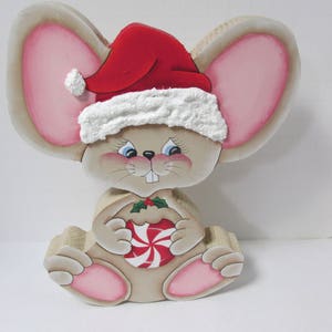 Christmas Mouse, shelf sitter, candy cane, Holiday decoration, Christmas gift