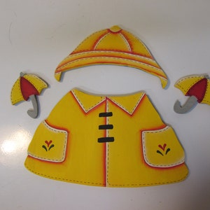 Welcome Bear,Raincoat, teacher gift, house warming, wall hanging, door decor