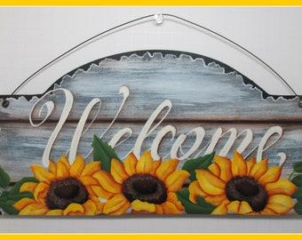 Sunflower Welcome Sign