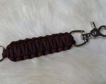 Burgundy Paracord KEY Fob Keychain Lanyard with Large Durable Clasp and Solid ring to attach KEYS ***Ready to SHIP