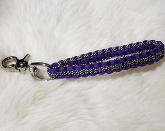 Paracord Key BEST Wristlet Fob Keychain Lanyard with Large Durable Clasp Custom made with your Color and Size! Knotability Diabetes Support