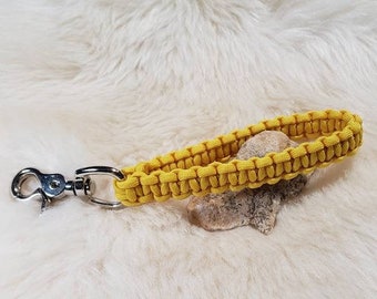 Paracord Key BEST Wristlet,  Fob, Keychain, Lanyard, Yellow, READY to SHIP Knotability