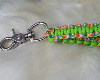 Paracord Key BEST Wristlet Fob Keychain Lanyard with Large Durable Clasp Custom made with your Color and Size! Knotability Original Design