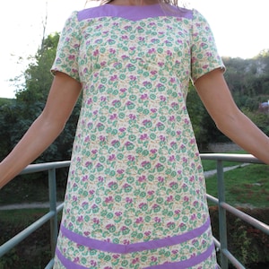 Léopoldine Dress/ Floral dress/ Short sleeve dress/ Cotton dress/ image 7