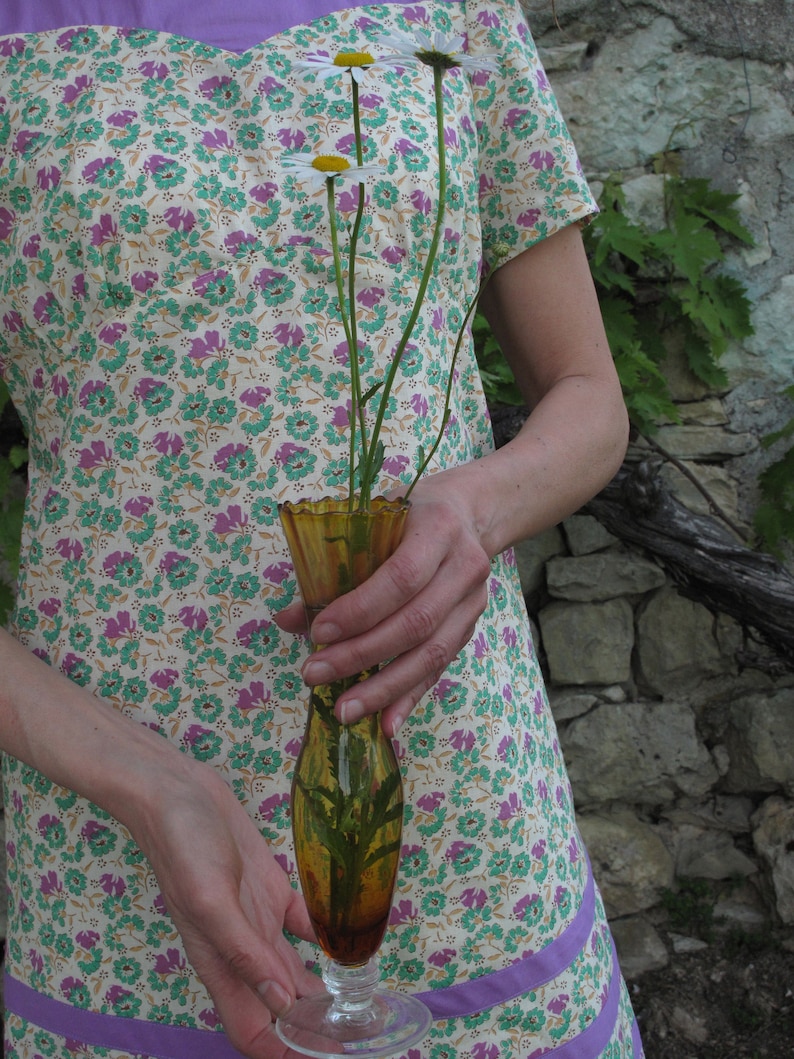 Léopoldine Dress/ Floral dress/ Short sleeve dress/ Cotton dress/ image 3