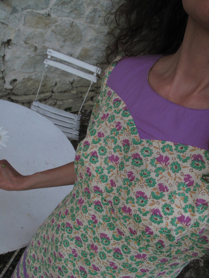 Léopoldine Dress/ Floral dress/ Short sleeve dress/ Cotton dress/ image 5