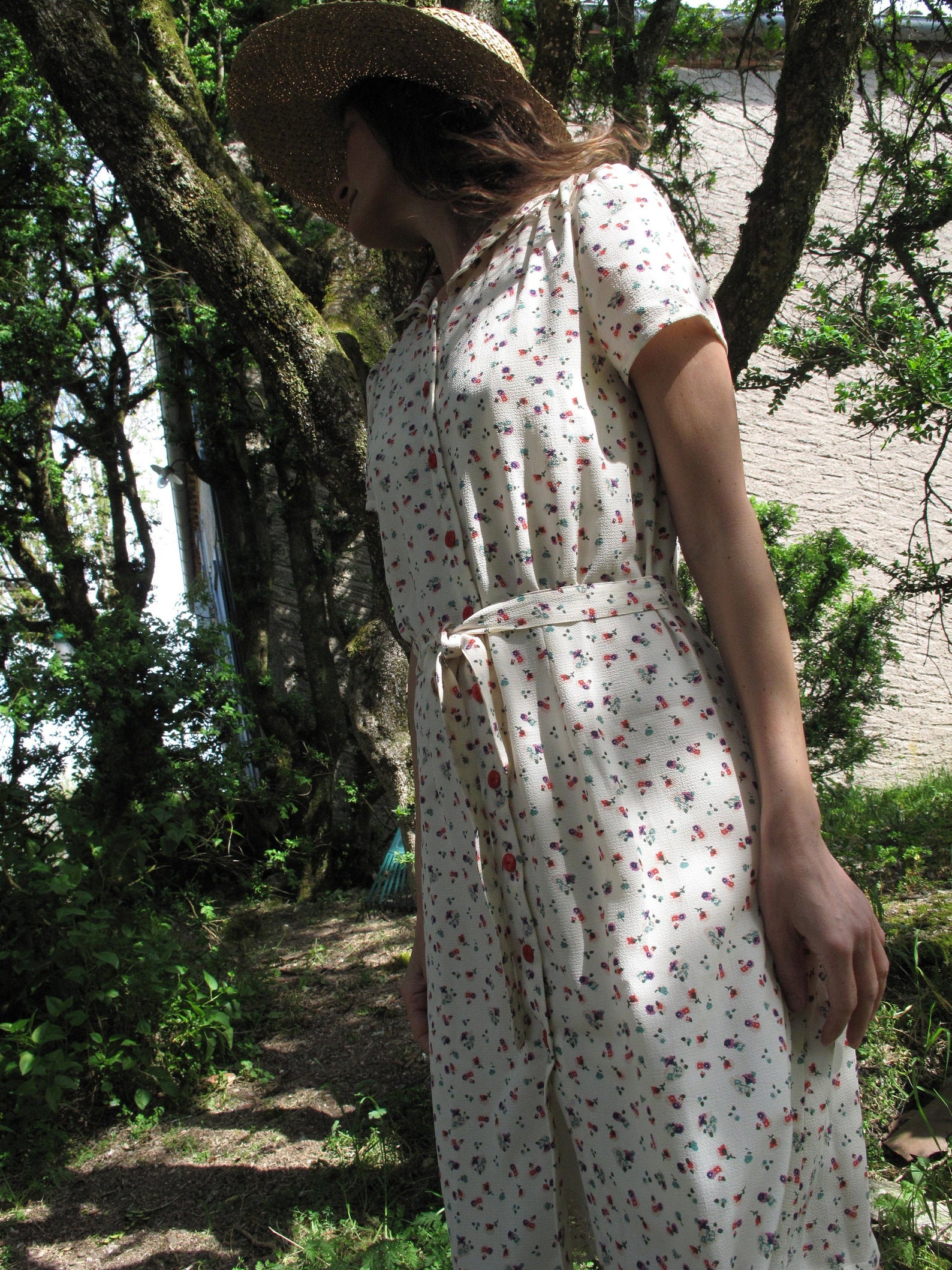 Robe Valentine crème Robe style année 30 Robe crêpe | Etsy