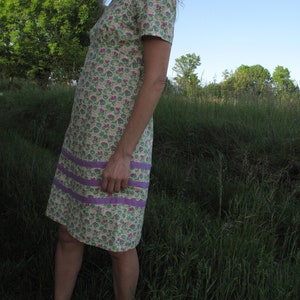 Léopoldine Dress/ Floral dress/ Short sleeve dress/ Cotton dress/ image 4