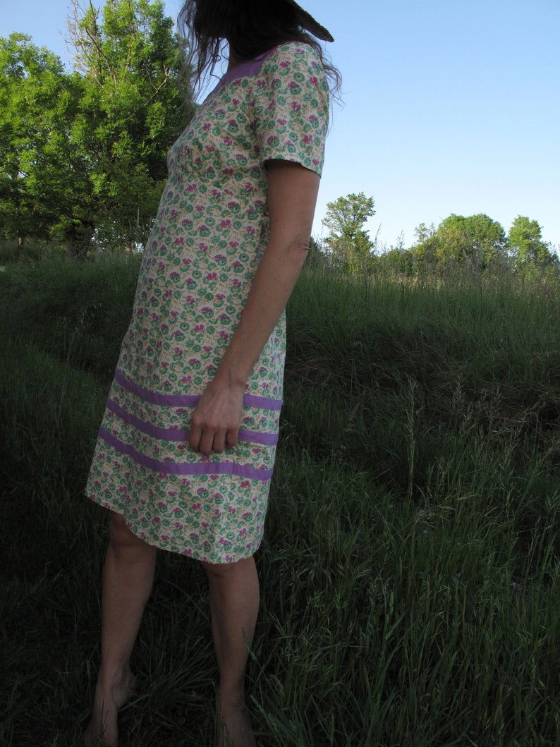 Léopoldine Dress/ Floral dress/ Short sleeve dress/ Cotton dress/ image 4