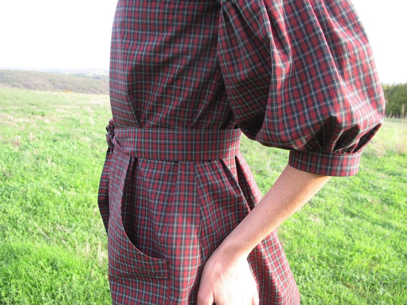 Robe Celestine tartan Manches bouffantes image 1