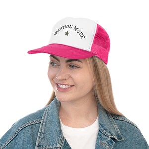 Vacation Mode Trucker Cap | Snap Back Hat | Casual Style, Adjustable Hat, Fun Accessories, Trucker Hat Trend, Ball Cap, Funny Trucker