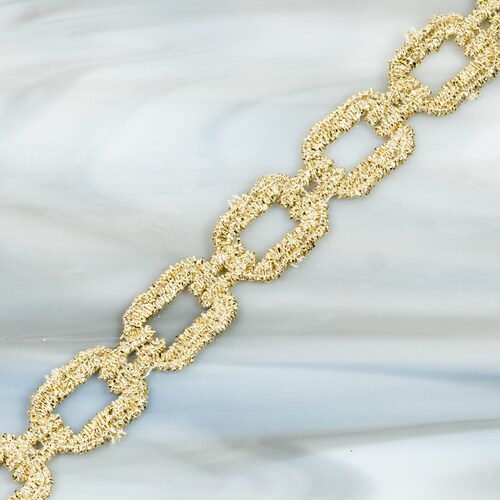 Gold Chain Link Trim 1 Wide BY THE YARD Etsy
