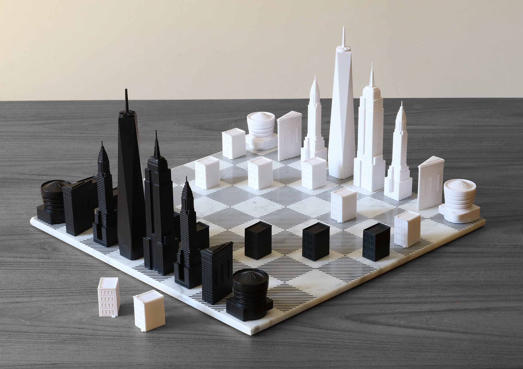 Stylish Chess Set Pieces Modeled After Iconic NYC Architecture