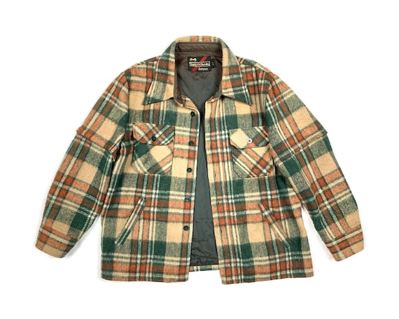 Vintage 60s Wool Shirt Jacket • Large