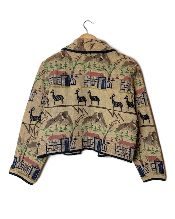Vintage Boxy Tapestry Jacket / Western Mountain B… - image 3