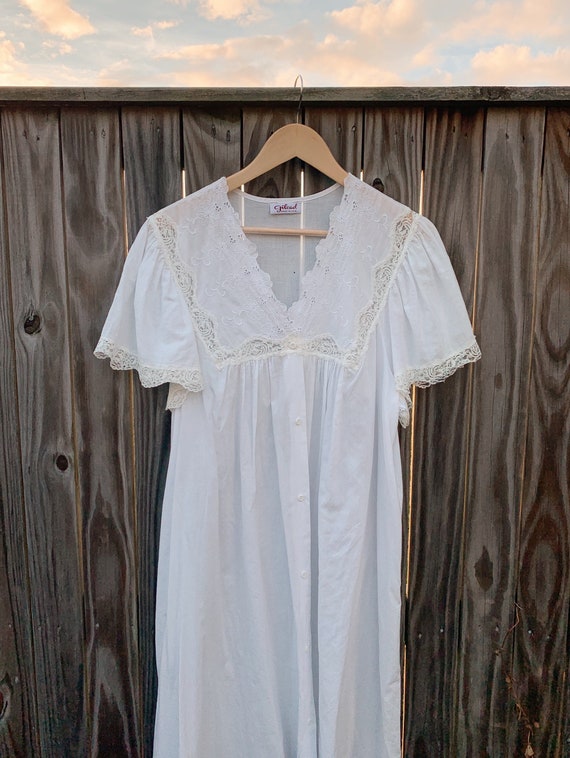 Vintage 80s Cotton Nap Dress
