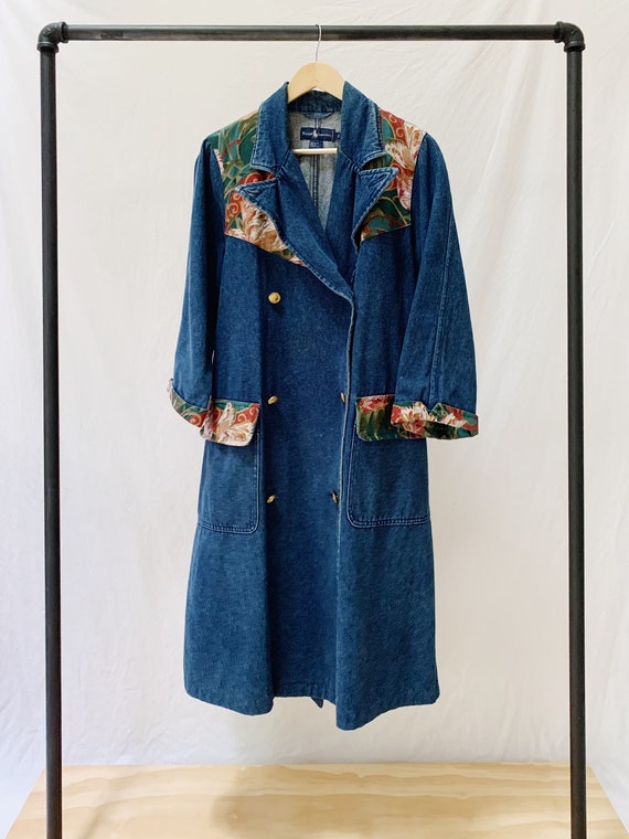 Vintage 80s Ralph Lauren Denim Duster Coat