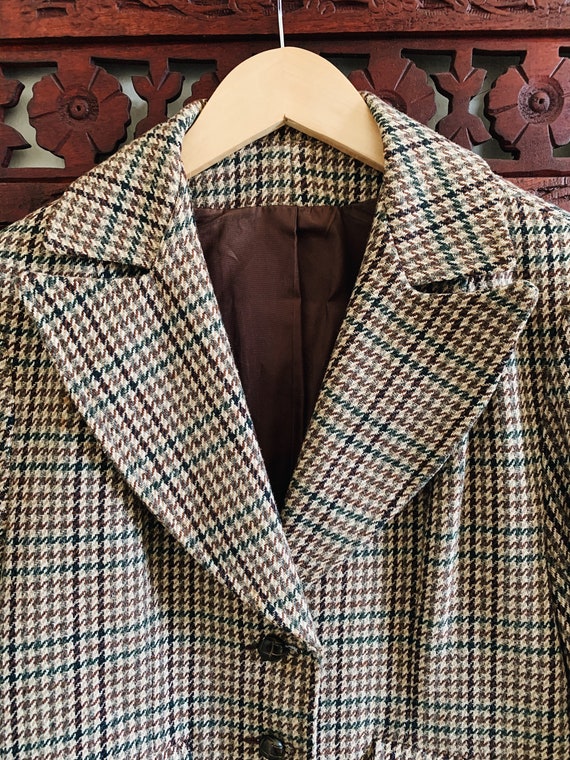 Vintage 60s 70s Houndstooth Professor Blazer - image 2