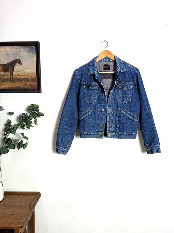 70s Wrangler Blanket Lined Selvedge Denim Jacket Gem