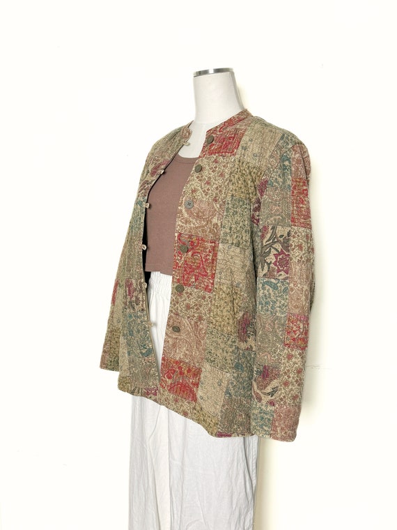 Patchwork Cotton Jacket | size Small Medium - vin… - image 4
