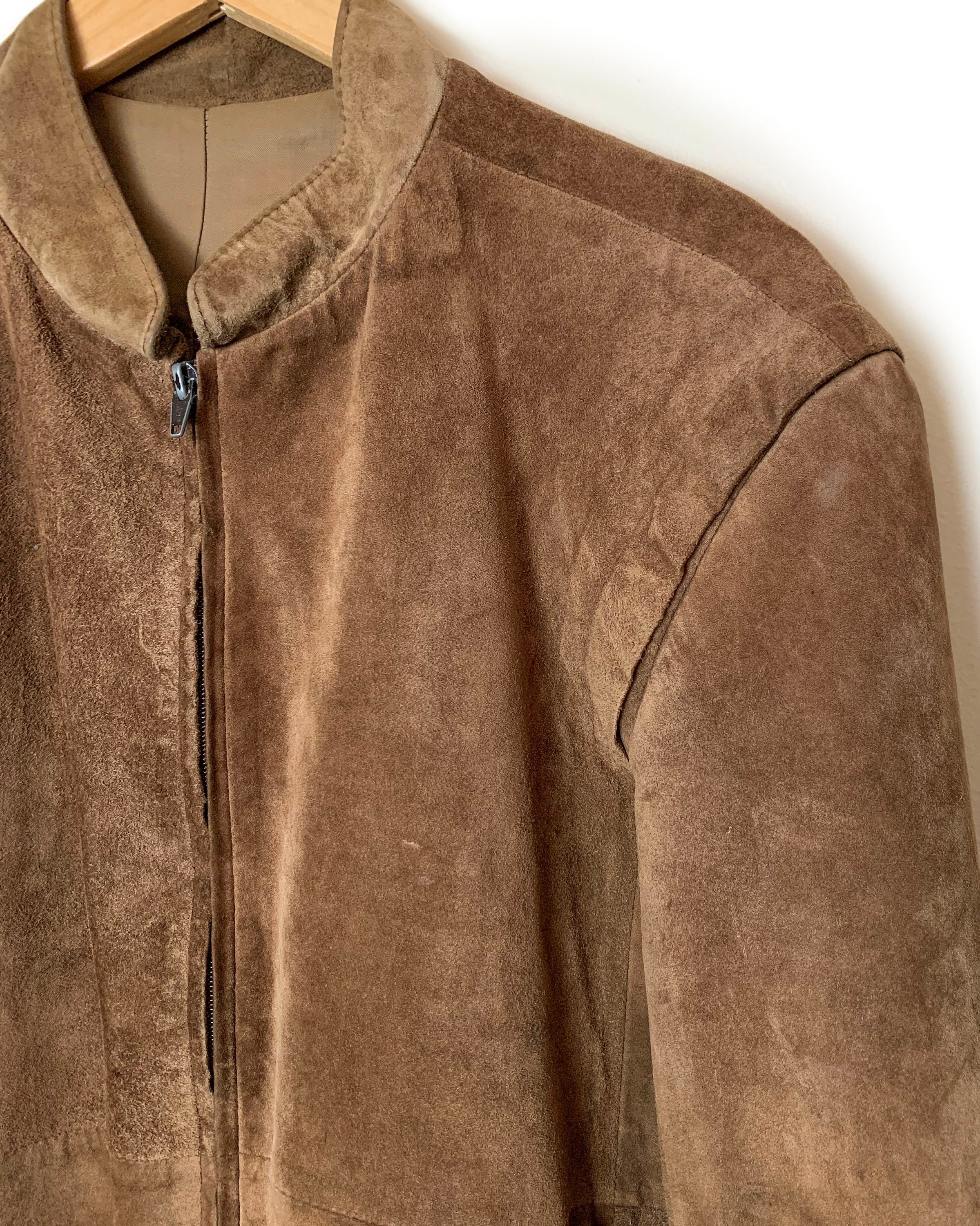 Suede Bomber Jacket | sz medium - vintage 90s microsuede