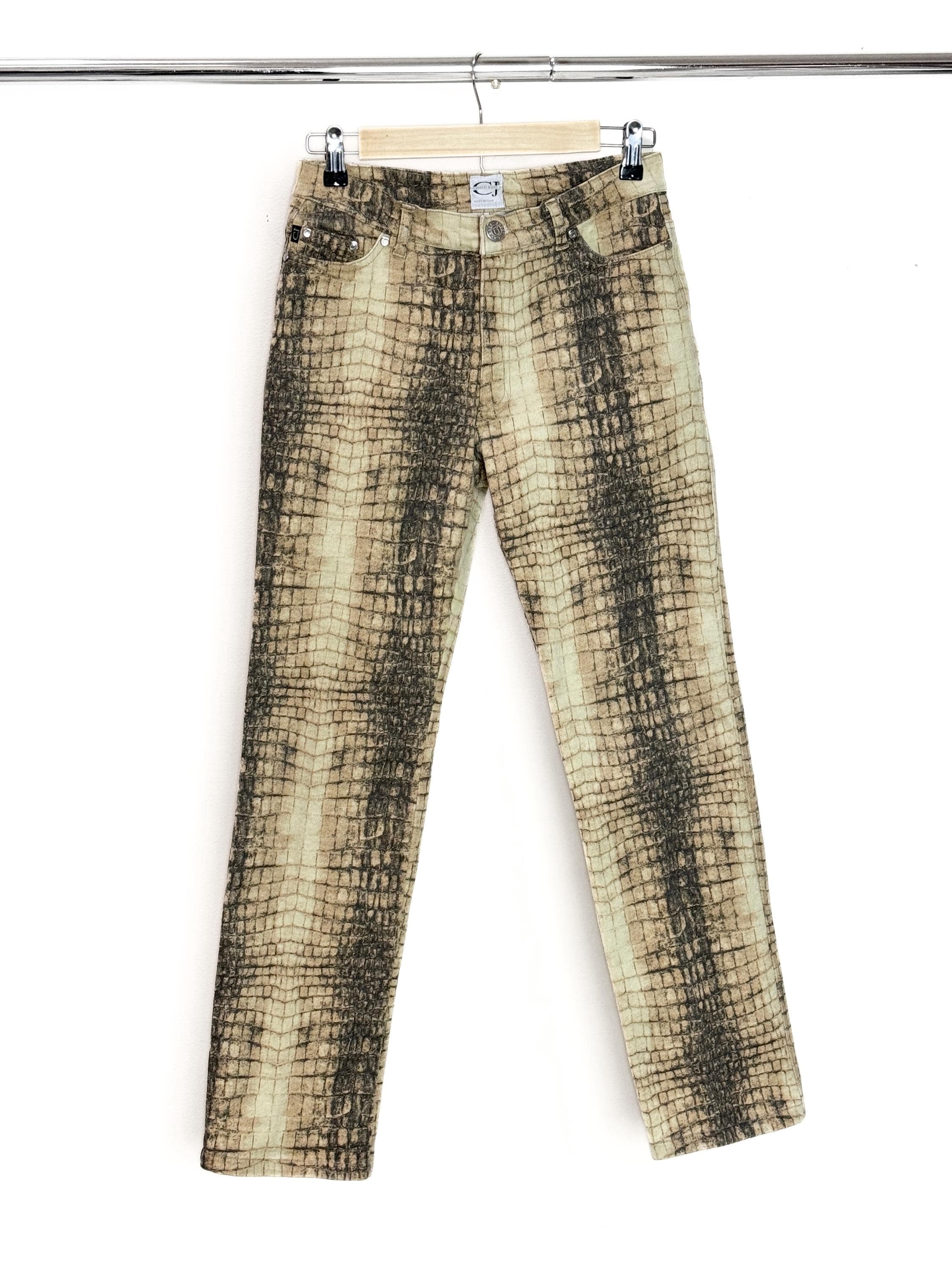 Roberto Cavalli leather trousers pants Y2K 2000s Made in