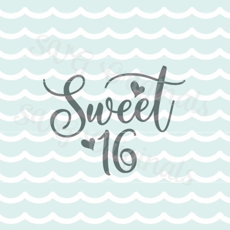 Download Sweet 16 Birthday Girl SVG Vector File. So many uses | Etsy