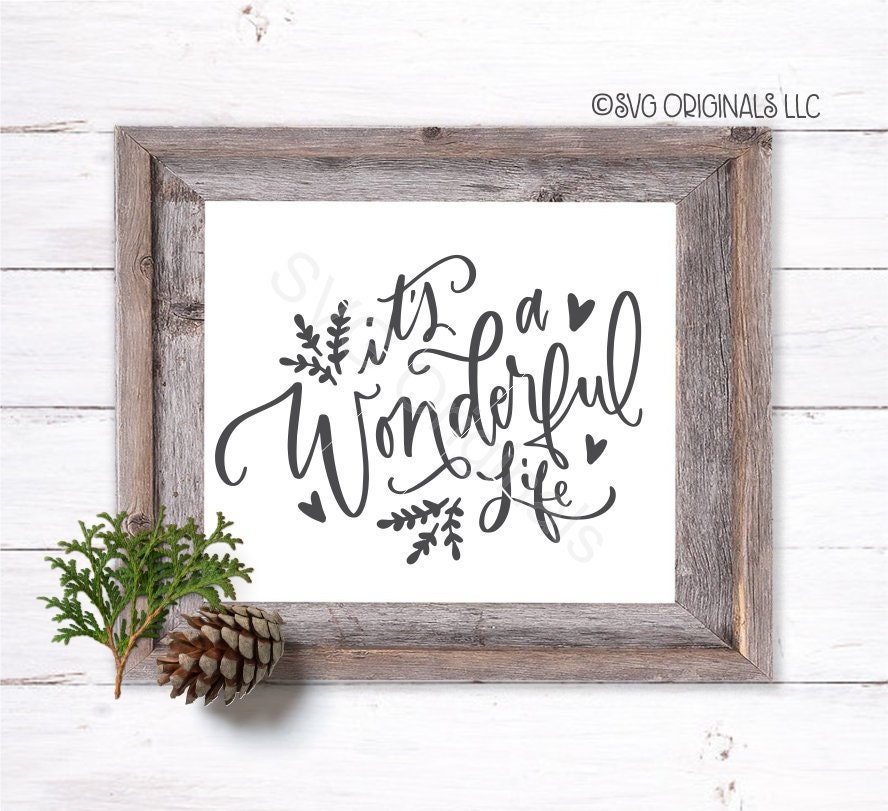 Download It's A Wonderful Life SVG Christmas SVG Wonderful Life | Etsy
