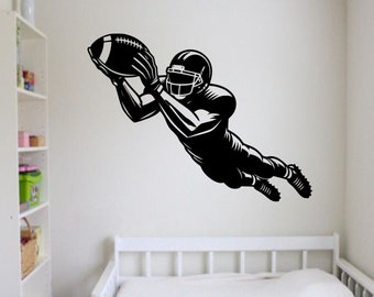 Football Player Decal - Wide Receiver Decal - Football Room Decal - Football Gift - GIft for Football Player