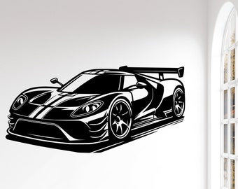 Supercar Decal - Super Car Decal - Supercar Wall Art - Fast Car Decal - Car for Kid - Large Car Decal - Sports Car Decal - Sport Car Decal