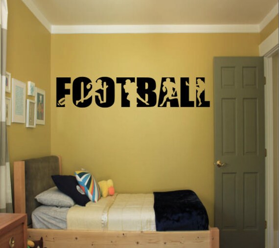 Large Football Decal With Players Inside Boys Room Decor Football Decal Football Decor Football Decals Football Wall Decals