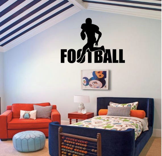Large Football Decal Boys Room Decor Football Decal Etsy