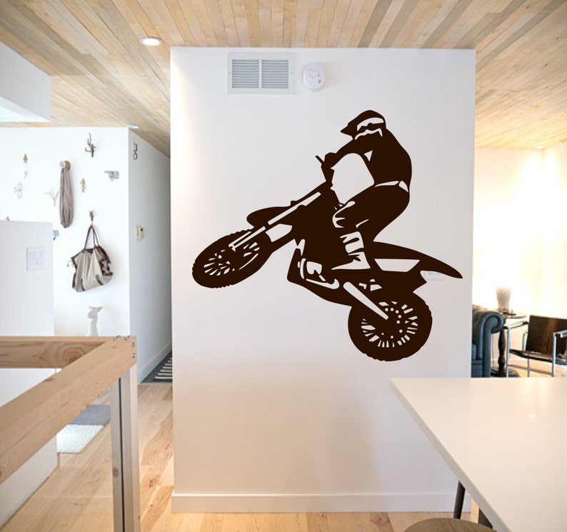 Dirt Bike Wall Decal Motor Cross Decal Motorcycle Decal Etsy