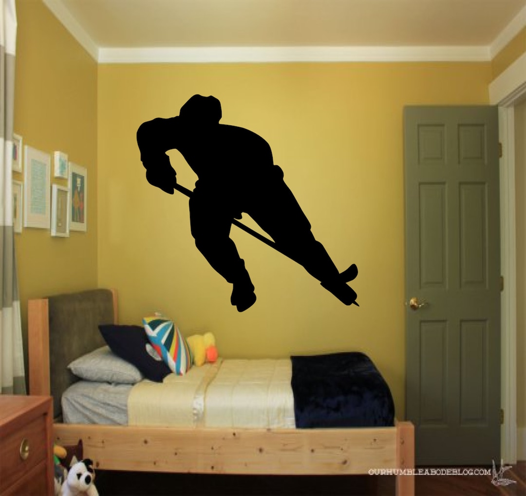 Hockey Player Wall Decal Sports Decals, Hockey Wall Decal, Hockey Decor