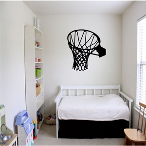 Basketball Hoop Wall Decal - basketball wall decor, basketball vinyl, basketball sports decal, basketball hoop, sports wall decal