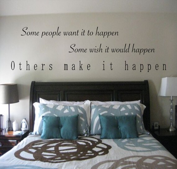 Make It Happen Motivational Wall Decal Sports Wall Decal Motivational Quotes Weight Room Decal Michael Jordan Michael Jordan Quote