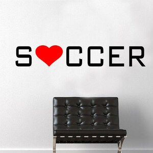 Soccer Heart Wall Decal - sports decals, soccer quotes, sports sayings, soccer room decor, sports wall decal, soccer decals, i love soccer