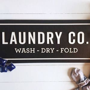 Laundry Co Wood Sign Laundry Room Sign Farmhouse Decor - Etsy