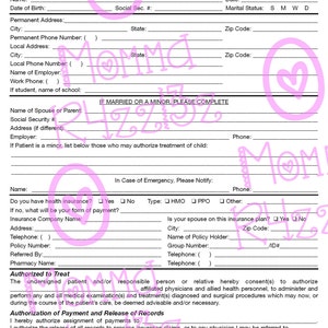 Basic Patient Registration Form Digital Interactive PDF